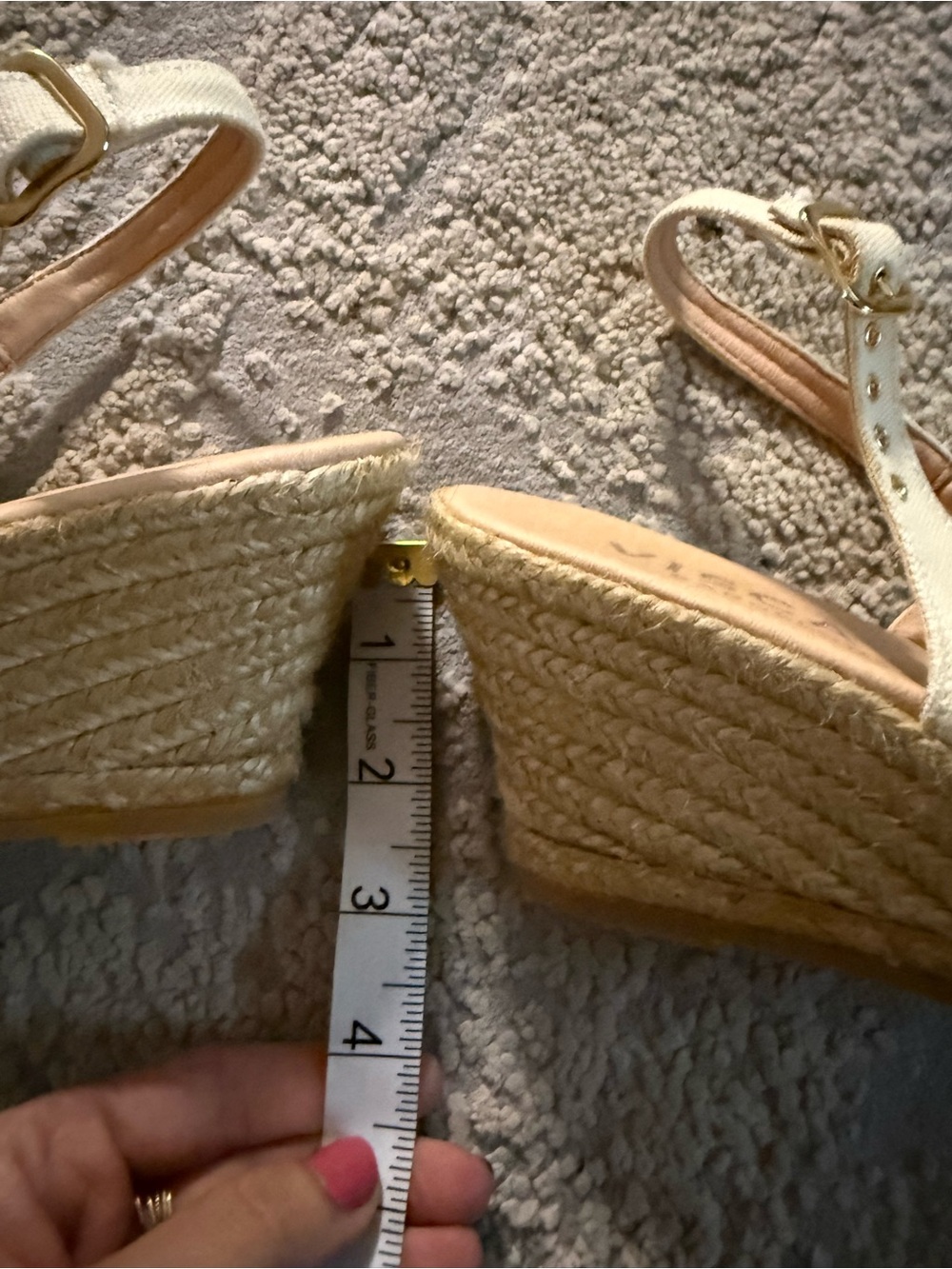 Viscata Palomera Canvas Espadrille Wedges beige slingback cotton Spain 41 / 10 - Picture 11 of 15